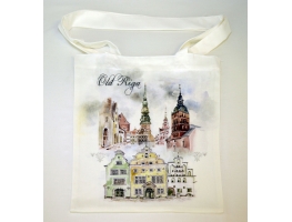 Декоративная сумка с длинными ручками "Old Riga Yellow" 3D